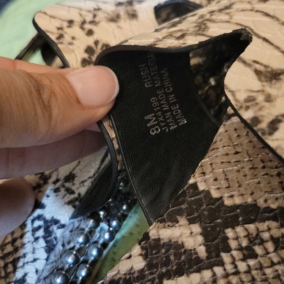 Cape Robbin Studded Snake Skin Sandals - Picture 6 of 7